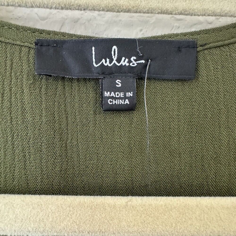 Lulus Dress Womens Size Small Green Wrap Harbor Point New - Picture 8 of 10